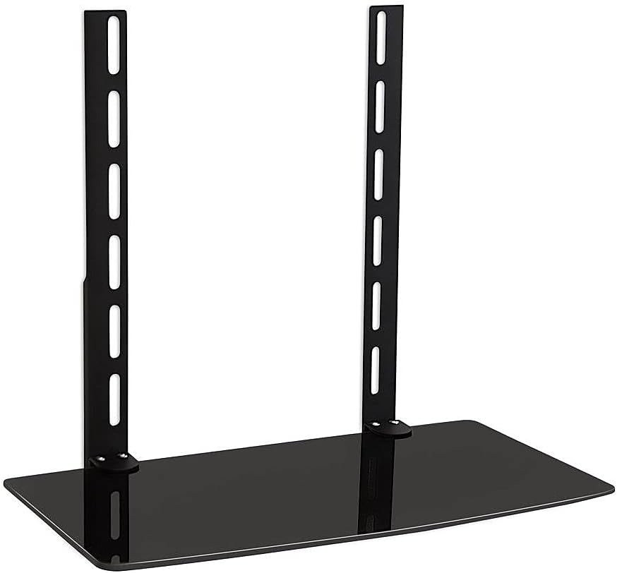 Mount-It! MI-8401 Wall Mount A/V Component Shelf, 16-5/8inH x 18inW x 9-13/16inD, Black