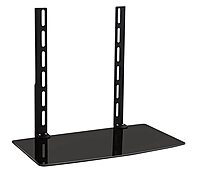 Mount-It! MI-8401 Wall Mount A/V Component Shelf, 16-5/8inH x 18inW x 9-13/16inD, Black