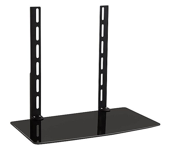 Mount-It! MI-8401 Wall Mount A/V Component Shelf, 16-5/8inH x 18inW x 9-13/16inD, Black