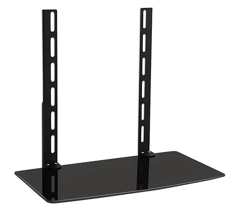 Mount-It! MI-8401 Wall Mount A/V Component Shelf, 16-5/8inH x 18inW x 9-13/16inD, Black