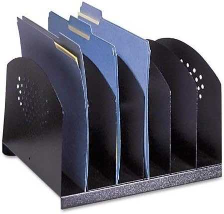 SAFCO Steel Desktop Organizer Rack, Six-Section
