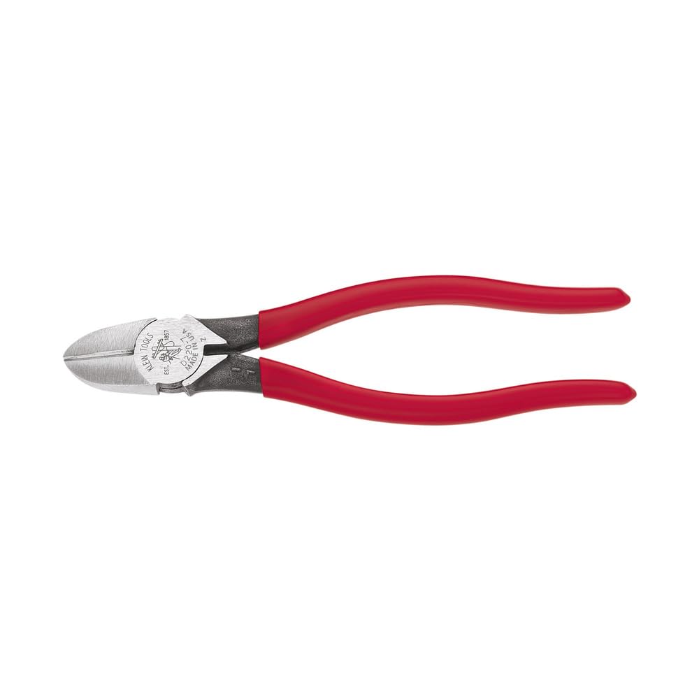 Klein Tools D220-7 Pliers, Diagonal Cutting Pliers with Heavy-Duty Tapered Nose, Induction Hardened Knives
