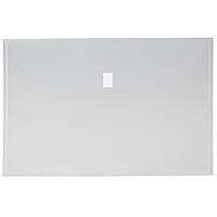 JAM PAPER Plastic Envelopes with Hook & Loop Closure - Jumbo Booklet - 12 x 18 - Clear - 12/Pack