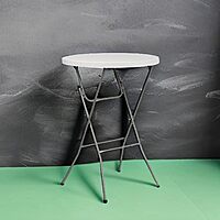 Flash Furniture Kathryn 2.63' Round Folding Bar Height Table for Parties and Commercial Events