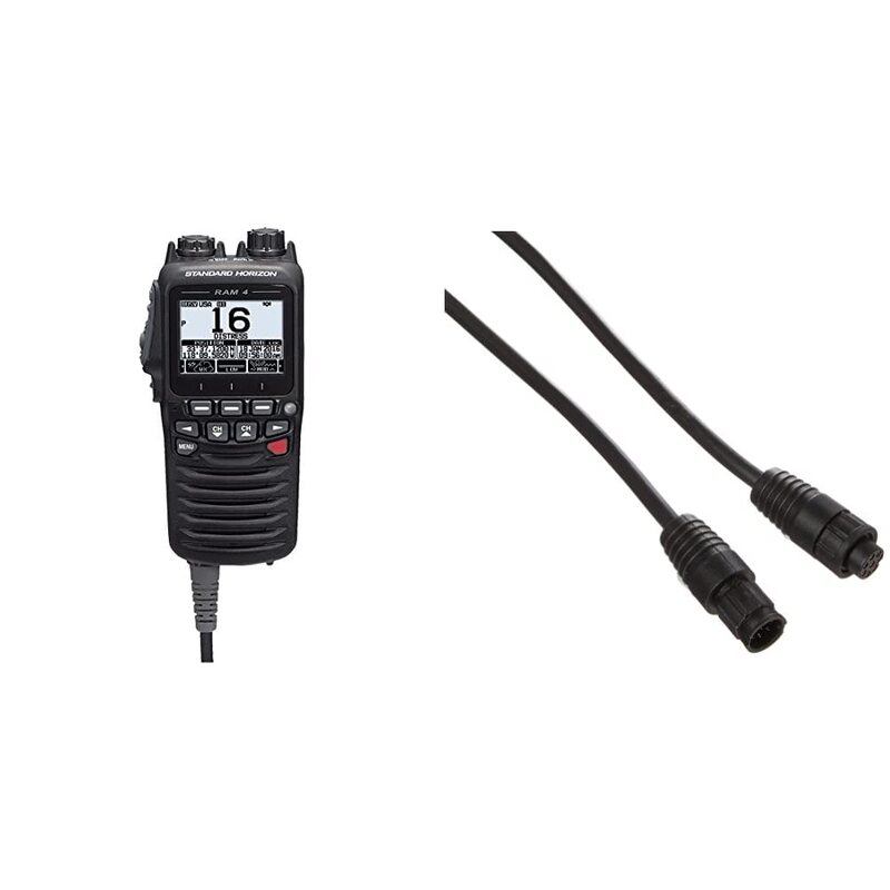 STANDARD HORIZON SSM-70H 2.5" Wired Remote Access Microphone (RAM4) & CT-100 23FT Extension Cable for RAM+ or VH-310