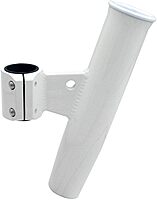 C.E. Smith Aluminum Vertical Clamp-On Rod Holder 1-2/3" OD White Powdercoat w/Sleeve