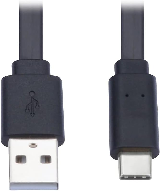 Tripp Lite USB-A to USB-C Cable, Flat Cable Design, USB 2.0, Thunderbolt 3 Compatible Sync and Charge, M/M 6 ft (U038-006-FL)