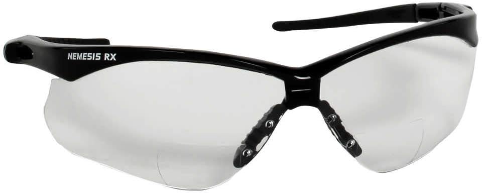 Jackson Safety V60 Nemesis RX Safety Eyewear 28618, Clear +1.0 Lens Bifocal (3 Pair)