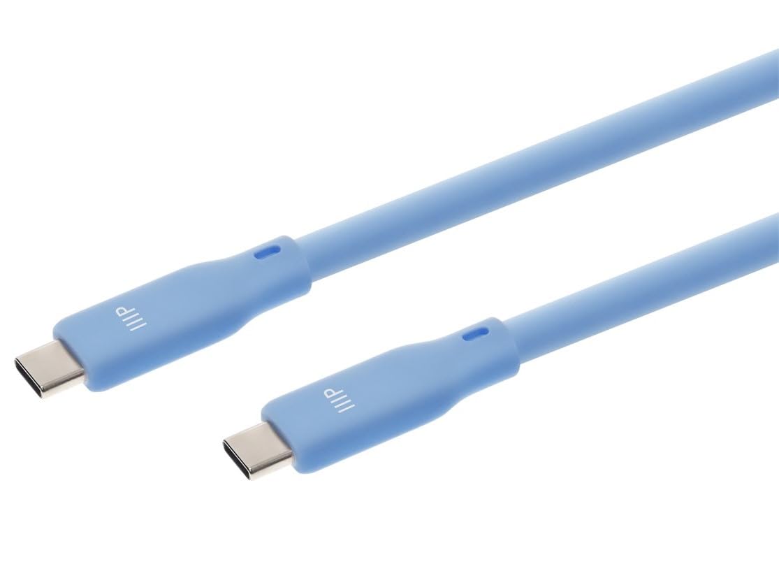 Monoprice USB4 Gen 2 Silicone Cable 6ft Blue