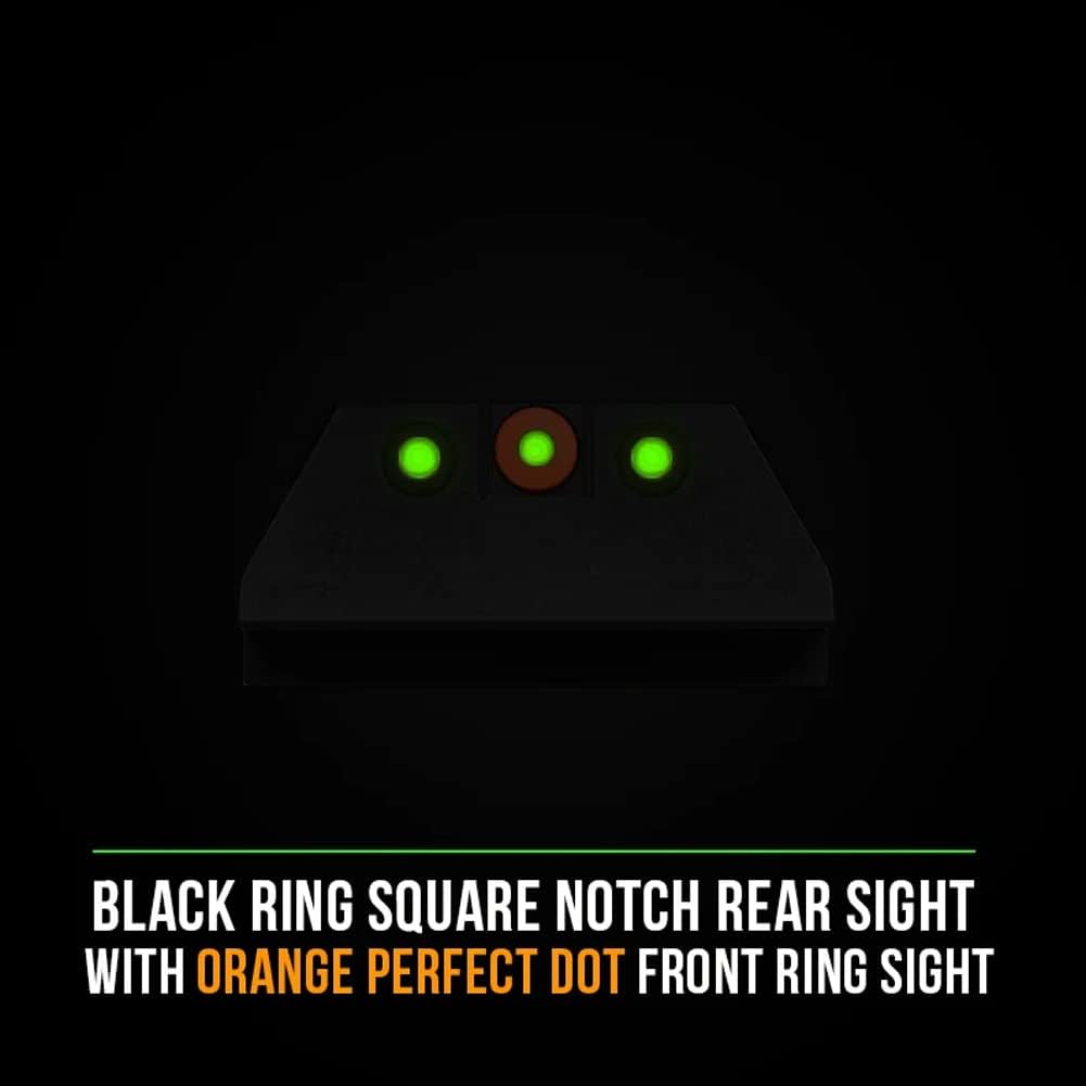 Night Fision Tritium Night Sight Set for CZ USA P-07/P-09 - Perfect Dot Front Sight with Daytime Ring