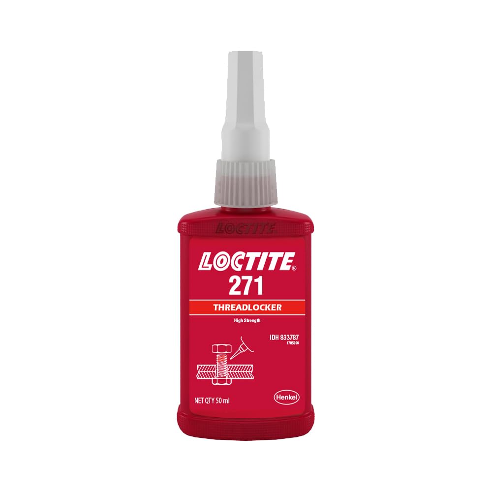 Loctite Threadlocker, Red, 50 mL (271 Series) - High Strength
