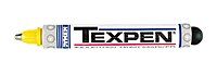 Dykem Texpen 60635 Yellow Medium Marking Pen - 16063 [PRICE is per EACH]