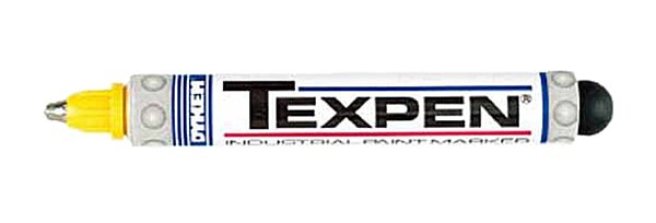 Dykem Texpen 60635 Yellow Medium Marking Pen - 16063 [PRICE is per EACH]