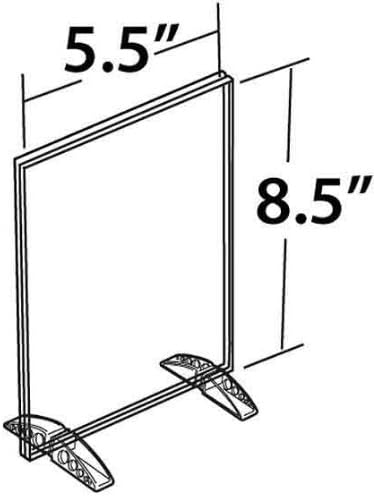 Azar Displays Dual-Stand Vertical/Horizontal Acrylic Sign Holders