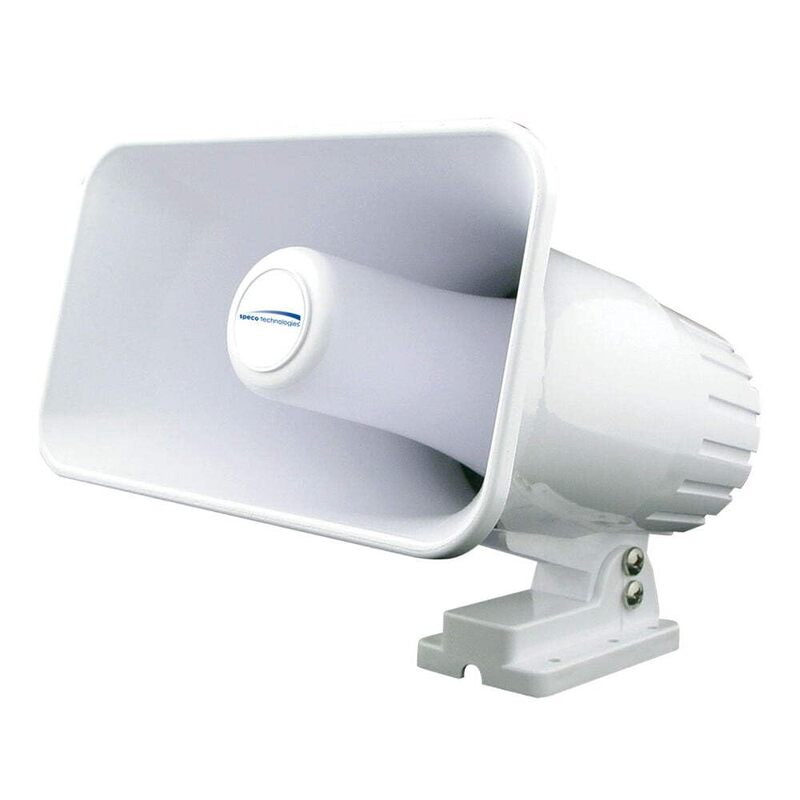 Speco SPC-12RP 4 x 6 in Weatherproof PA Horn, White, 15W