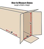 Aviditi HD54828FOL Side Loading Corrugated Cardboard Box 54" L x 8" W x 28" H, Kraft, for Shipping, Packing and Moving (Pack of 5)