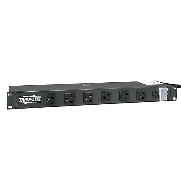 Tripp Lite 12-Outlet Rackmount PDU Power Strip, Six Front & Six Rear Facing Outlets, 20A, 120V, 15ft Cord with L5-20P Plug