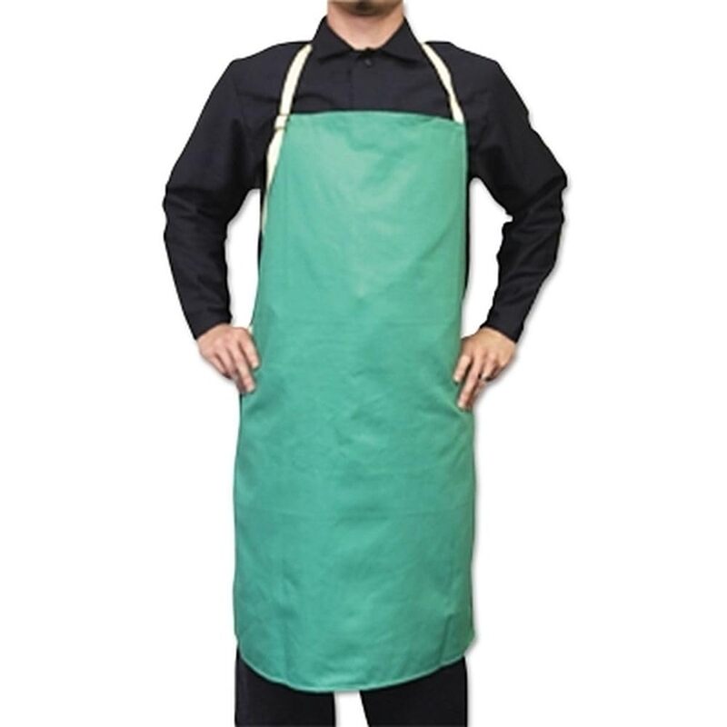 BEST WELDS 902-CA-500 - Flame-Retardant Sateen Bib Apron, 24" x 42" Visual Green