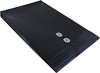 JAM PAPER Plastic Envelopes with Button & String Tie Closure - Legal Open End - 9 3/4 x 14 1/2 - Black - 12/Pack Legal Black