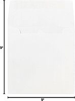 JAM PAPER Square Invitation Envelopes - White - Gummed Seal - 25/Pack