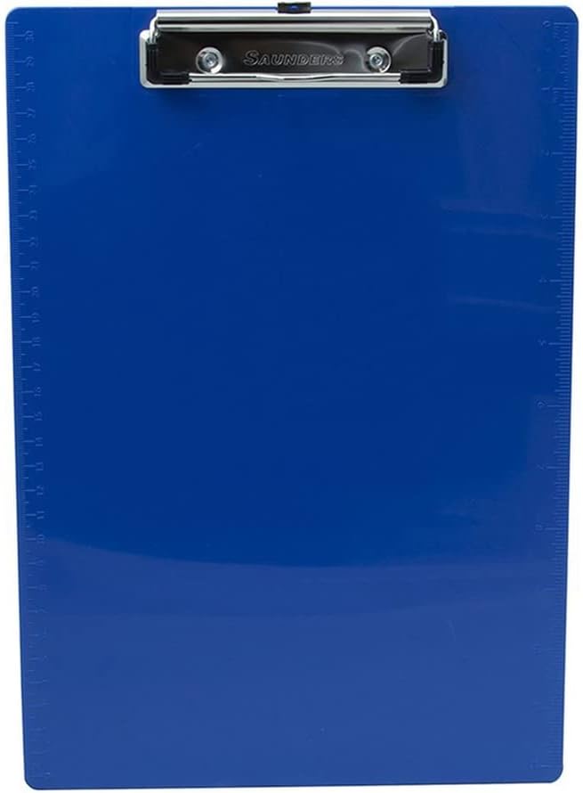 Saunders Recycled Plastic Clipboard - 0.50in Clip Capacity - 8 1/2in x 11in Sheet Size - Plastic - Multi - 3 / Pack