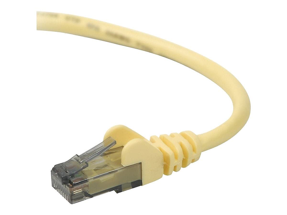 Belkin Cat6 UTP Patch Cable - RJ-45 Male - RJ-45 Male - 10ft - Yellow