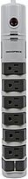 Monoprice 8 Outlet Rotating Surge Strip - UL Rated 2,160 Joules with Grounded and Protected Light Indicator, Gray