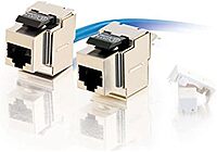 C2G/Cables to Go 35217 90° Cat6 RJ45 UTP Shielded Keystone Jack