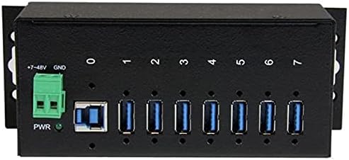 StarTech.com 7-Port USB 3.0 Hub - 5Gbps - Metal Industrial USB-A Hub with ESD Protection & 350W Surge Protection