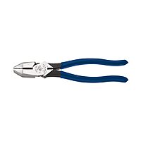 Klein Tools D213-9 Lineman's Square Nose Pliers, Made in USA, High Leverage Electrical Pliers with Induction Hardened Knives