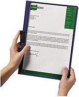 Vinyl DuraClip Report Cover w/Clip, Letter, Holds 30 Pages, Clear/Black, 25/Box