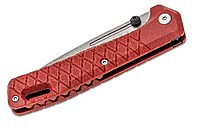 Gerber Zilch Folding Knife 3.1" Stonewashed Drop Point Plain Blade, Drab Red GRN Handles