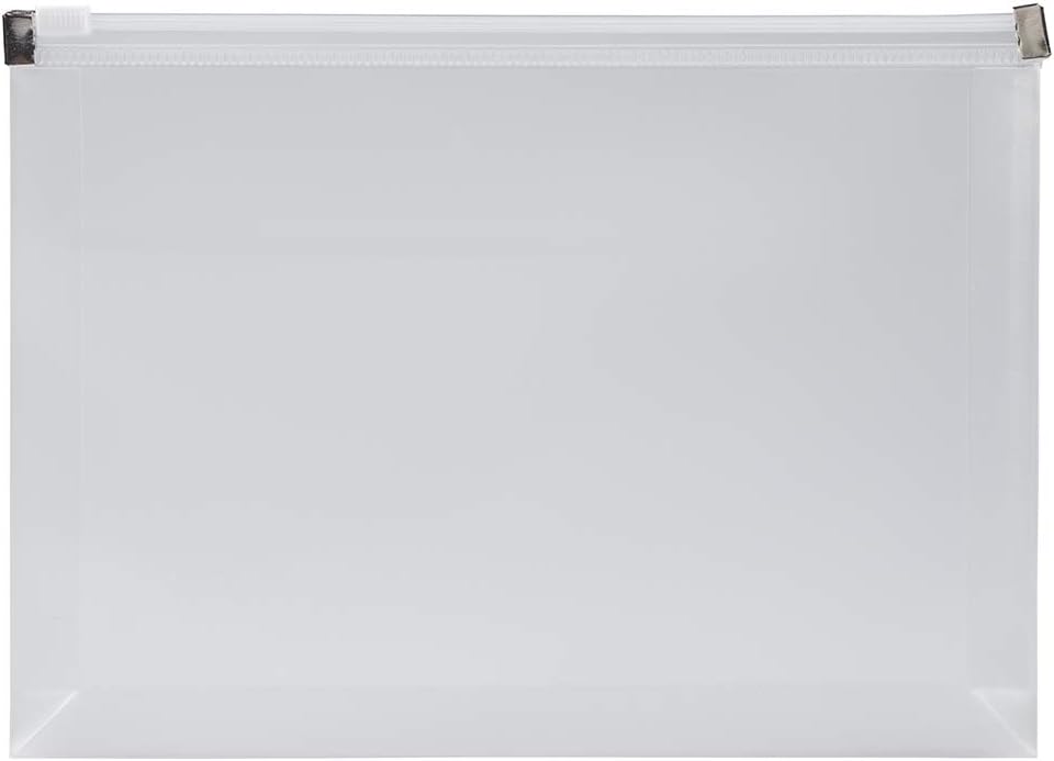 JAM PAPER Plastic Envelopes with Zip Closure