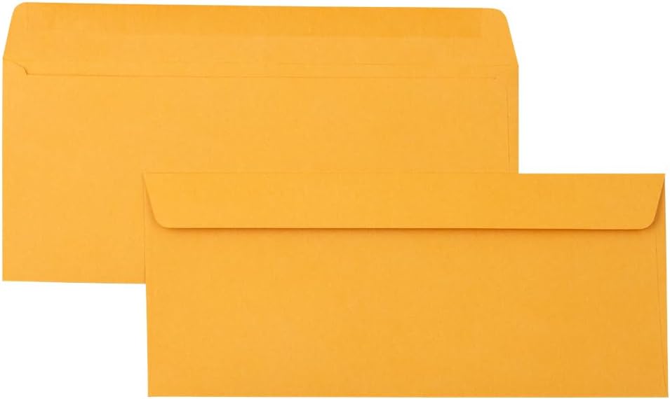 JAM PAPER Brown Kraft Manila Booklet Envelopes with Gummed Closure