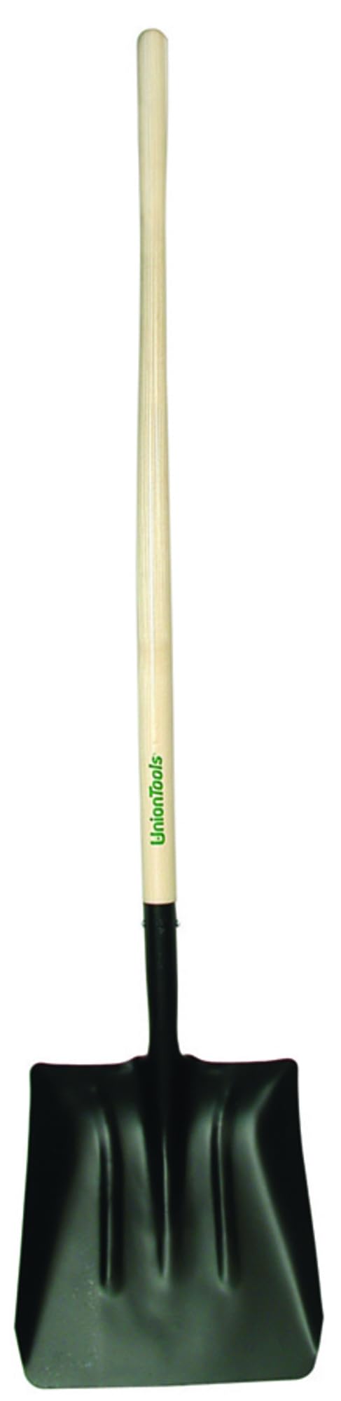 Steel Coal Shovel, 14.5 in L x 13.5 in W blade, Square Point, 48 in White Ash Straight Handle