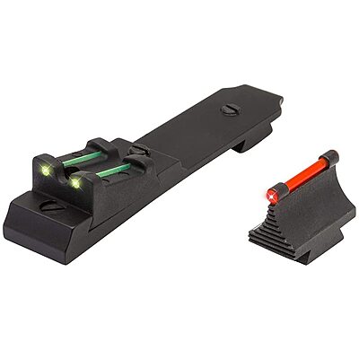 TRUGLO Replacement 3-Dot Red Front & Green Rear Adjustable Lever Action Fiber-Optic Sight Set