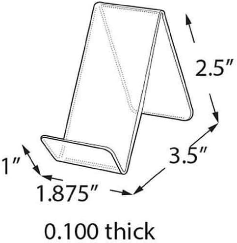 Azar Displays Acrylic Easel Displays, Clear, 10-Pack
