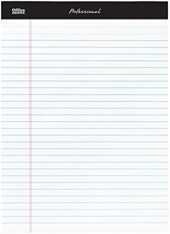 Office Depot Professional Legal Pad, 8 1/2in. x 11.75in., Legal Ruled, 50 Sheets Per Pad, White, Pack Of 8 Pads, 99528