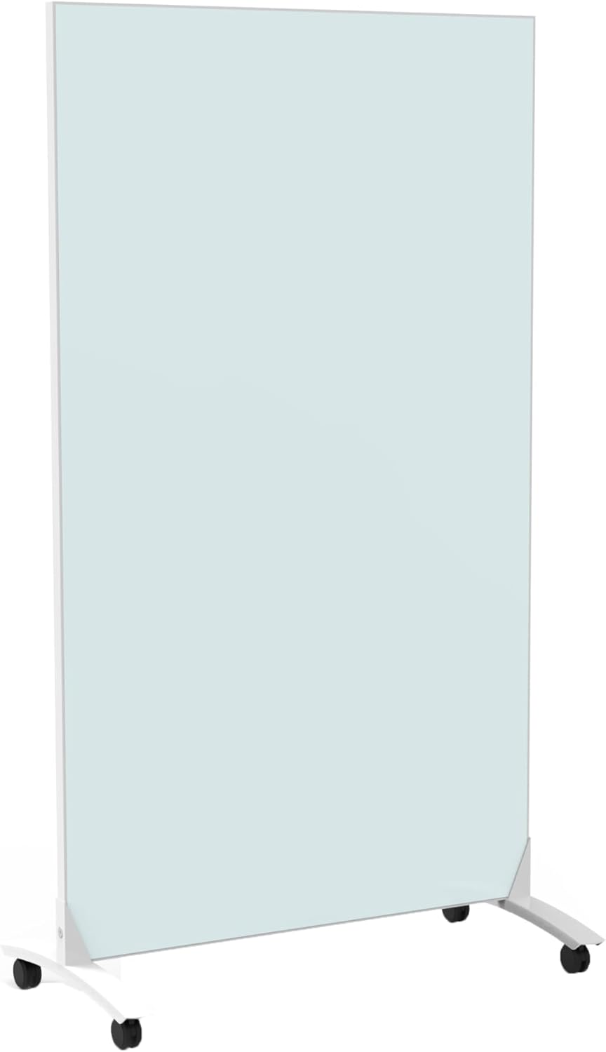U Brands Double Sided Magnetic Glass Dry-Erase Mobile Floor Easel, 72in X 42, Actual Size 72in X 40in (4777U00-01)