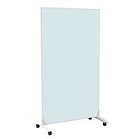 U Brands Double Sided Magnetic Glass Dry-Erase Mobile Floor Easel, 72in X 42, Actual Size 72in X 40in (4777U00-01)
