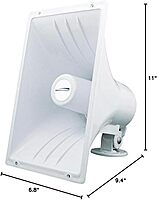 Speco 6.5 inches Weatherproof PA Speaker - SPC-40RP, 40W, 120dB, 8 Ohm, White, Durable Modern, Audio Equipment