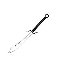 Cold Steel Chinese War Sword with Leather Scabbard,Black