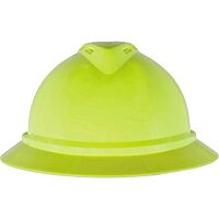 MSA V-Gard 500 Full-Brim Hard Hat with Fas-Trac III Ratchet Suspension
