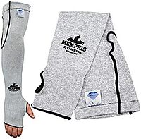 MCR Safety 9318D10T Memphis 10 Gauge Dyneema Sleeve with Thumb-Slot, Gray, 18-Inch