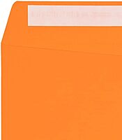 LUX Open-End 10in x 13in Envelopes, Peel & Press Closure, Mandarin Orange, Pack Of 50