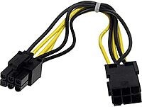 StarTech.com 8in 6 pin PCI Express Power Extension Cable - Power extension cable