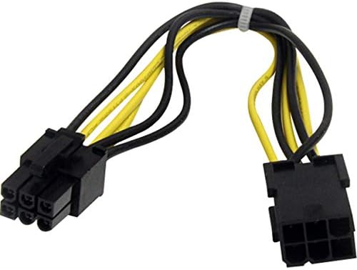 StarTech.com 8in 6 pin PCI Express Power Extension Cable - Power extension cable
