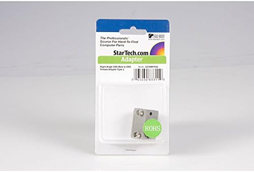 StarTech.com Right Angle DB9 to DB9 Serial Cable Adapter Type 2 - M/F (GC99MFRA2),Gray (Pack of 2) 1 Count (Pack of 2)