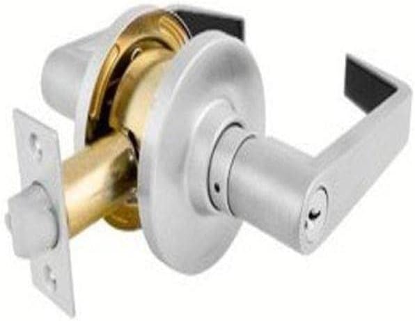 Master Lock SLC126DKA4 Commercial Entry Lever Lockset, Satin Chrome