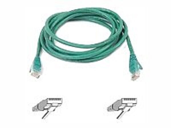 Belkin A3L791-10-GRN-S CAT5E Patch Cord Snagless, Green- 10ft